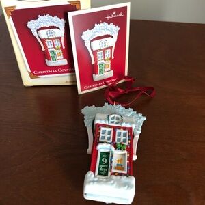 Vintage Hallmark Christmas Countdown Ornament - Red and White